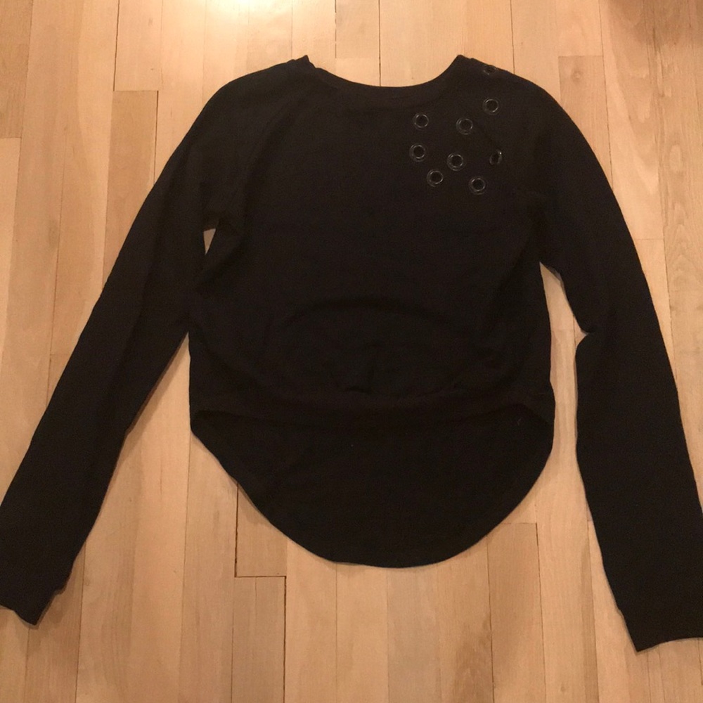 Black Anna Hovet sweatshirt with metal detailing